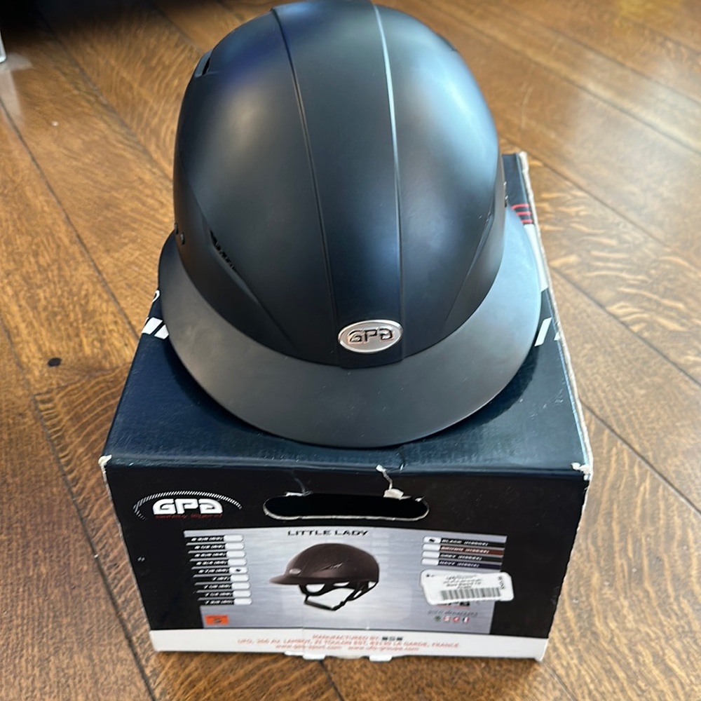Basically new GPA Little Lady Helmet. Size 56 (6 7/8)